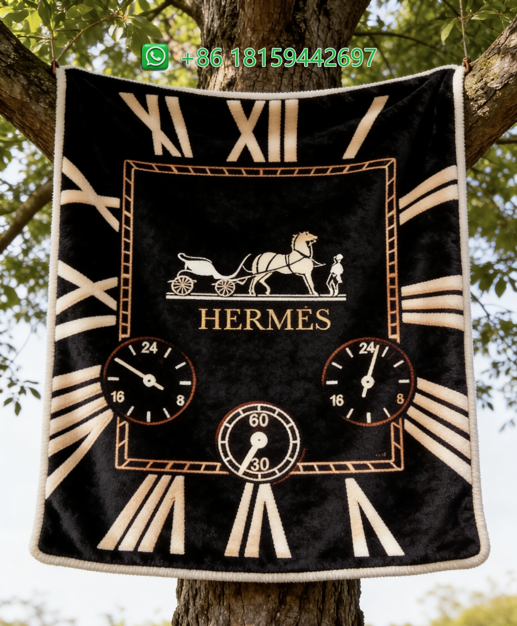 Hermes Throw Blankets
